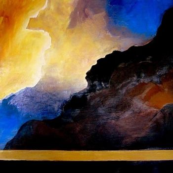 Картина под названием "ARBRE JOIE" - Brigitte Krief, Подлинное произведение искусства, Масло Установлен на Деревянная рама д…