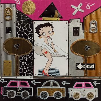 Collages intitulée "Lovely Betty" par Brigitte Lovisa, Œuvre d'art originale, Collages