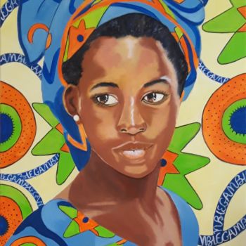 Peinture intitulée "Jeune Femme de Gamb…" par Brigitte Mathé (MBL), Œuvre d'art originale, Huile