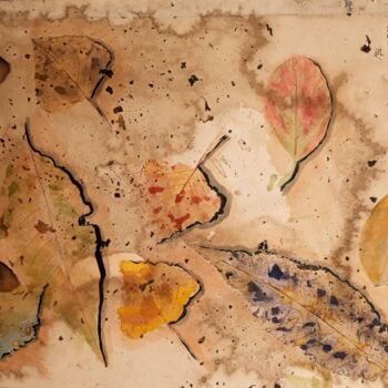 Ζωγραφική με τίτλο "Automnal8" από Brigitte Mathé (MBL), Αυθεντικά έργα τέχνης, Ακουαρέλα