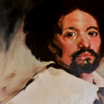 Pintura intitulada "Juan de Pareja (Vel…" por Brigitte Mathé (MBL), Obras de arte originais, Óleo Montado em Armação em made…