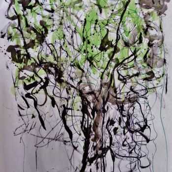 Drawing titled "Abstraction musical…" by Brigitte Mathé (MBL), Original Artwork, Ink