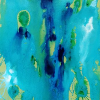 Peinture intitulée "Océan 4" par Brigitte Mathé (MBL), Œuvre d'art originale, Aquarelle