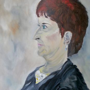 Painting titled "Agnès "série Modèle"" by Brigitte Mathé (MBL), Original Artwork, Oil