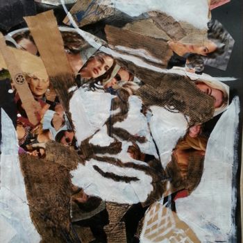 Collages intitulée "Charles Bronson - 2…" par Brigitte Mathé (MBL), Œuvre d'art originale