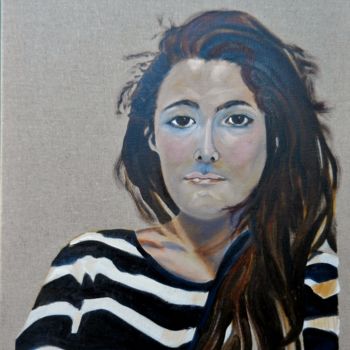 Painting titled "Noémie "série Modèl…" by Brigitte Mathé (MBL), Original Artwork, Oil