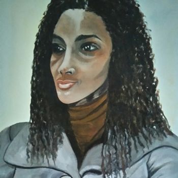 Painting titled "Portrait 1.2017, sé…" by Brigitte Mathé (MBL), Original Artwork, Oil
