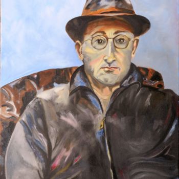 Painting titled "Le chapeau de Luc,…" by Brigitte Mathé (MBL), Original Artwork, Oil