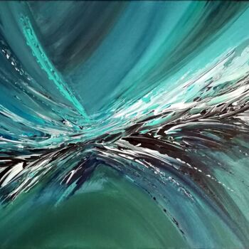 Painting titled "Calypso" by Brigitte Mostacci, Original Artwork, Acrylic Mounted on Wood Stretcher frame