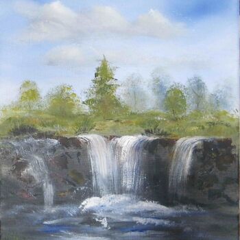 Painting titled "cascade" by Brigitte Nellissen (Ster), Original Artwork, Oil