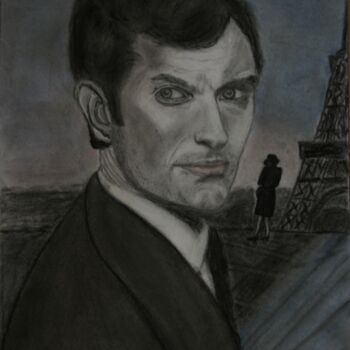 Рисунок под названием "Portrait de Jude La…" - Brigitte Payen (B.PAYEN), Подлинное произведение искусства, Графит