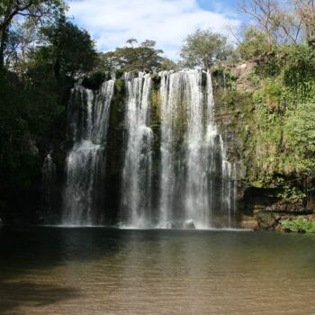 Photography titled "Cascade au Costa Ri…" by Brigitte Payen (B.PAYEN), Original Artwork