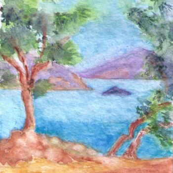 Drawing titled "Le sud de la France" by Brigitte Payen (B.PAYEN), Original Artwork, Other