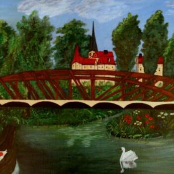 Pintura intitulada "MEMOIRE ( ancien po…" por Brigitte Payen (B.PAYEN), Obras de arte originais, Óleo