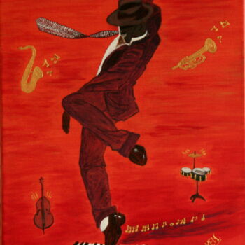 Peinture intitulée "DANSEUR DE JAZZ" par Brigitte Payen (B.PAYEN), Œuvre d'art originale, Huile