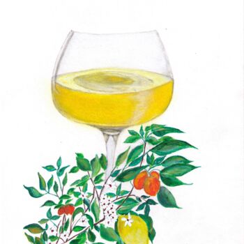 Peinture intitulée "Le-sang-des-vignes-…" par Brigitte Payen (B.PAYEN), Œuvre d'art originale, Acrylique