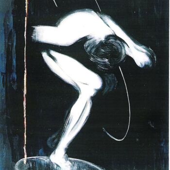 Pintura titulada "l'homme en mouvement" por Brigitte Perez, Obra de arte original, Acrílico