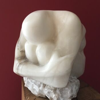 Sculpture intitulée "introversion" par Brigitte Perez, Œuvre d'art originale, Pierre
