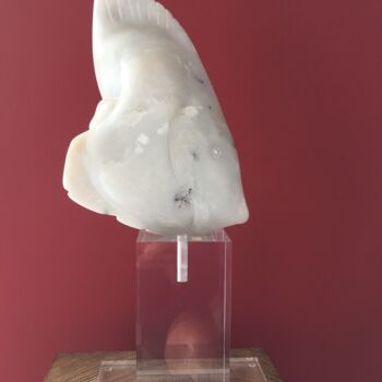 Sculpture intitulée "poisson corallien" par Brigitte Perez, Œuvre d'art originale, Pierre