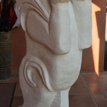 Скульптура под названием "totem" - Brigitte Perez, Подлинное произведение искусства, Камень