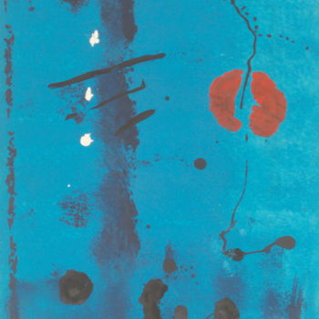 「Hommage à Miro」というタイトルの絵画 Loirによって, オリジナルのアートワーク, アクリル