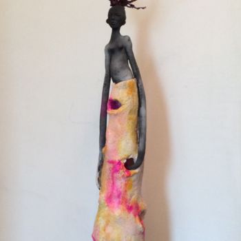 Escultura titulada "Femmarbre 2" por Brigitte Reina, Obra de arte original