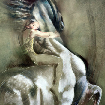 Peinture intitulée "L'Enfance" par Brigitte Robin, Œuvre d'art originale, Huile