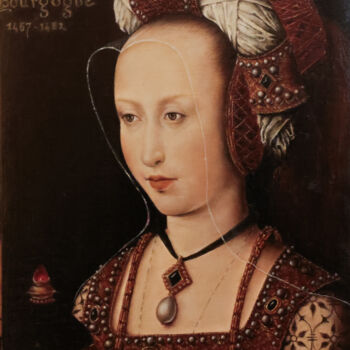 Painting titled "Marie de Bourgogne" by Brigitte Rosa, Original Artwork, Oil