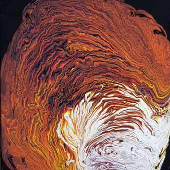 Peinture intitulée "Feu" par Brigitte.S, Œuvre d'art originale, Acrylique