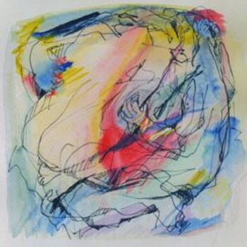 Peinture intitulée "Fusion" par Brigitte Simon, Œuvre d'art originale