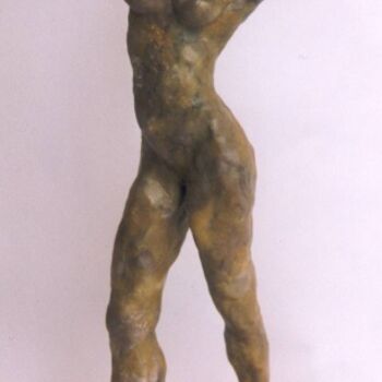 Sculpture titled "la glycine" by Brigitte Valin, Original Artwork, Metals