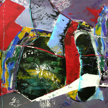 Painting titled "abstrait-5.jpg" by Zanetti Brigitte, Original Artwork, Acrylic