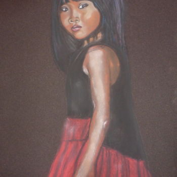 Painting titled "Millya" by Brigitte Bodo, Original Artwork, Pastel