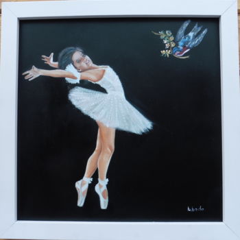 Painting titled "Danse avec moi" by Brigitte Bodo, Original Artwork, Oil Mounted on Other rigid panel