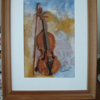 Peinture intitulée "le violon" par Brigitte Bodo, Œuvre d'art originale, Autre