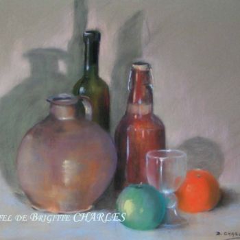 Картина под названием "COULEURS ACIDULEES" - Brigitte Charles, Подлинное произведение искусства, Масло