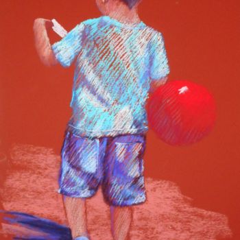 Malerei mit dem Titel "Message personnel" von Brigitte Charles, Original-Kunstwerk, Pastell