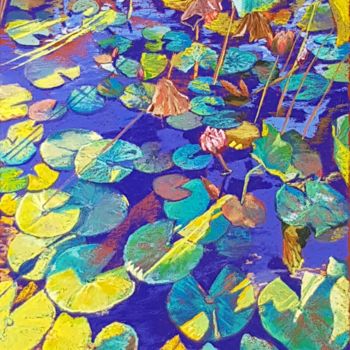 Peinture intitulée "Contrejour sur le B…" par Brigitte Charles, Œuvre d'art originale, Pastel