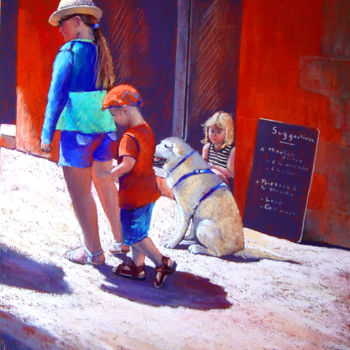 Pintura titulada "une-petite-pause.jpg" por Brigitte Charles, Obra de arte original