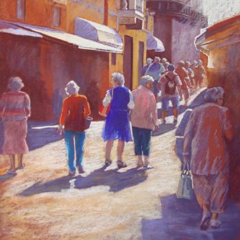 Peinture intitulée "Excursion à Orta (I…" par Brigitte Charles, Œuvre d'art originale