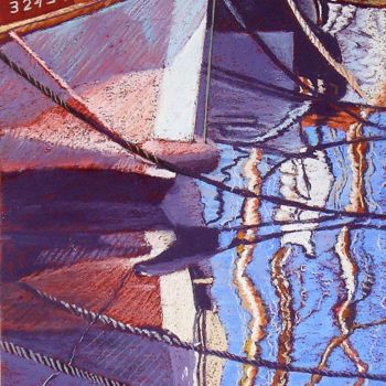 Peinture intitulée "Pointus et Reflets…" par Brigitte Charles, Œuvre d'art originale, Pastel