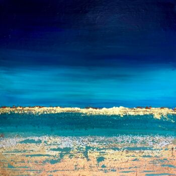 Malarstwo zatytułowany „By the sea” autorstwa Brigitte Dravet, Oryginalna praca, Akryl Zamontowany na Drewniana rama noszy
