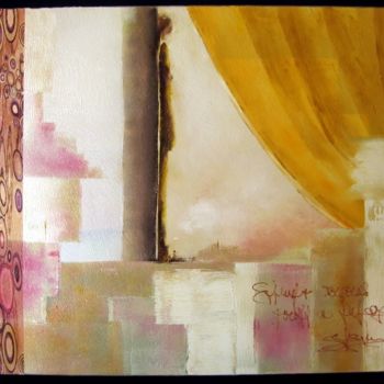 Painting titled "Dos au mur" by Brigitte Jeanneau, Original Artwork