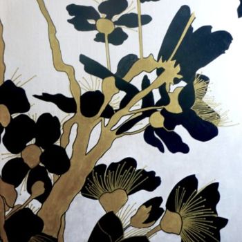 "Orchidées noires" başlıklı Tablo Brigitte Jeanneau Bonnet tarafından, Orijinal sanat, Akrilik