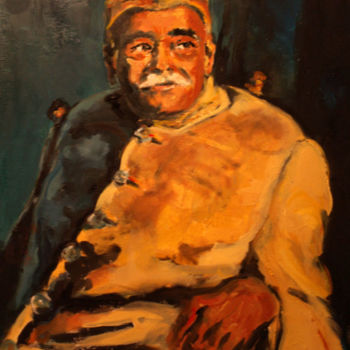 Malerei mit dem Titel "Portrait" von Brigitte Starckmann, Original-Kunstwerk, Öl