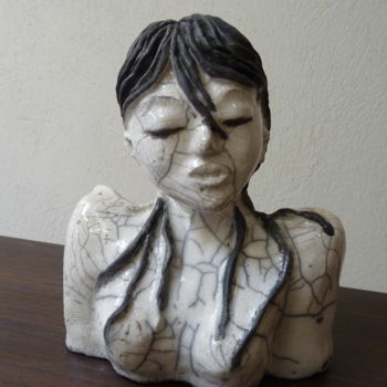 Скульптура под названием "belle" - Brigitte Zabeth, Подлинное произведение искусства, Терракота