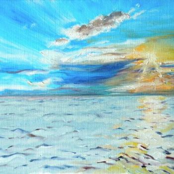 Painting titled "Sunset" by Brigitte Kohlhepp, Original Artwork