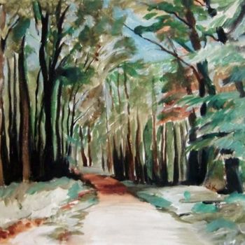 Painting titled "Taking a Walk Throu…" by Brigitte Kohlhepp, Original Artwork