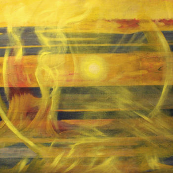 Peinture intitulée "Sunset After The Sn…" par Sergei Smv, Œuvre d'art originale, Huile