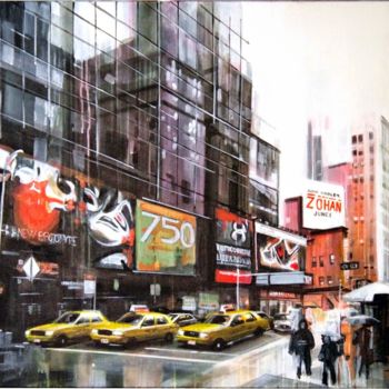 Peinture intitulée "new-york-2-acryliqu…" par Jean-Marc Bristhuille, Œuvre d'art originale